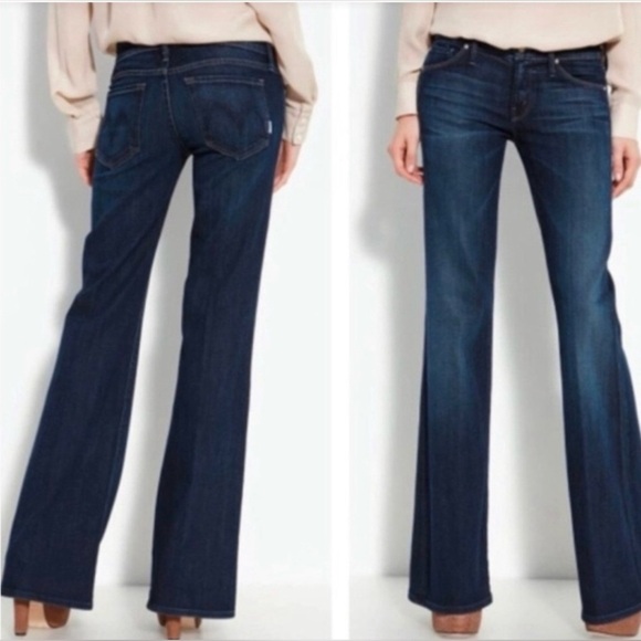 MOTHER THE WILDER DARK BLUE FLARE JEANS - Picture 2 of 13
